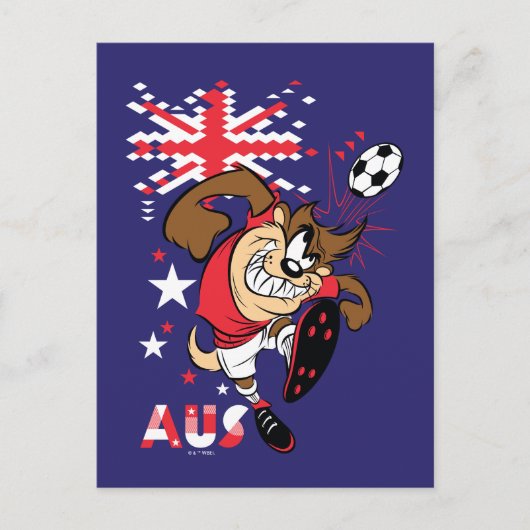 TAZ™ オーストラリア代表サッカーデザイン ポストカード (正面)