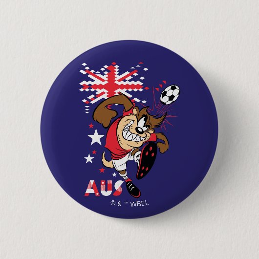 TAZ™ オーストラリア代表サッカーデザイン 缶バッジ (正面)