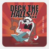 TAZ™クリスマスキャロルを歌う スクエアシール (正面)