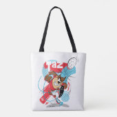 TAZ™サッカーのヘッドバッティング トートバッグ (裏面)