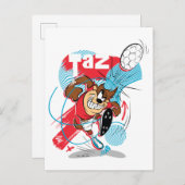 TAZ™サッカーのヘッドバッティング ポストカード (正面/裏面)