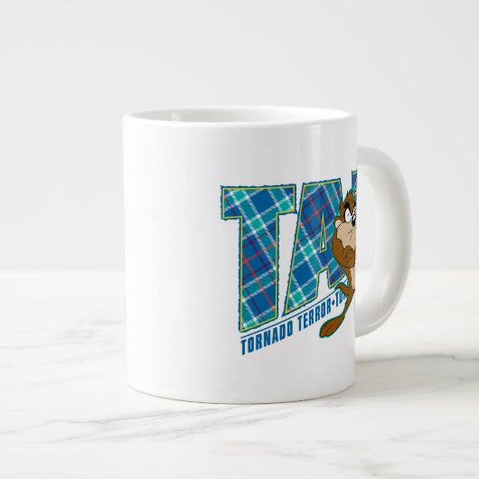 TAZ™トルネドテラープレイド ジャンボコーヒーマグカップ (正面右)