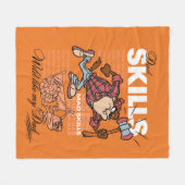 TAZ™ -パパスキル フリースブランケット (正面(横))