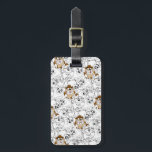 TAZ™ラインアートカラーパタポップ・アートのーン ラゲッジタグ<br><div class="desc">TAZ™の白黒のラインアートパターンで、彼のカラーの例が少し見られます。</div>