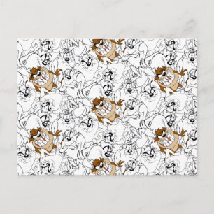 TAZ™ラインアートカラーパターポップ・アートのン ポストカード