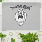 TAZ™叫び声 キッチンタオル (折り畳み)