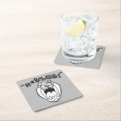 TAZ™叫び声 スクエアペーパーコースター (インサイチュ)