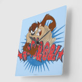 TAZ™検閲済み スクエア壁時計 (傾斜)