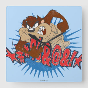 TAZ™検閲済み スクエア壁時計