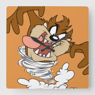 TAZ™渦巻き竜巻 スクエア壁時計