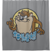 TAZ™特殊円グラフィック シャワーカーテン (正面)