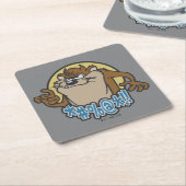 TAZ™特殊円グラフィック スクエアペーパーコースター (アングル)