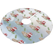 Taz – 眠い猫クリスマスツリースカート ブラッシュドポリエステルツリースカート (アングル)