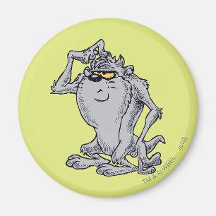 TAZ™考えるの芸術的デザイン マグネット