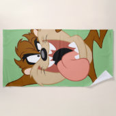 TAZ™ |舌を出す ビーチタオル (正面)