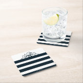 TAZ™隠れストライプ中 スクエアペーパーコースター (インサイチュ)