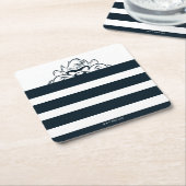 TAZ™隠れストライプ中 スクエアペーパーコースター (アングル)