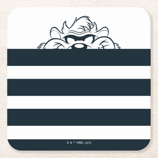 TAZ™隠れストライプ中 スクエアペーパーコースター (正面)