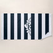 TAZ™隠れストライプ中 ビーチタオル (正面)