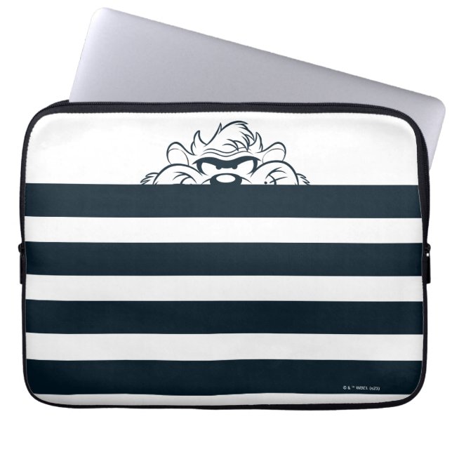 TAZ™隠れストライプ中 ラップトップスリーブ (正面)