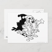 TAZ™食べ物のクリスマスツリー シーズンポストカード (正面/裏面)