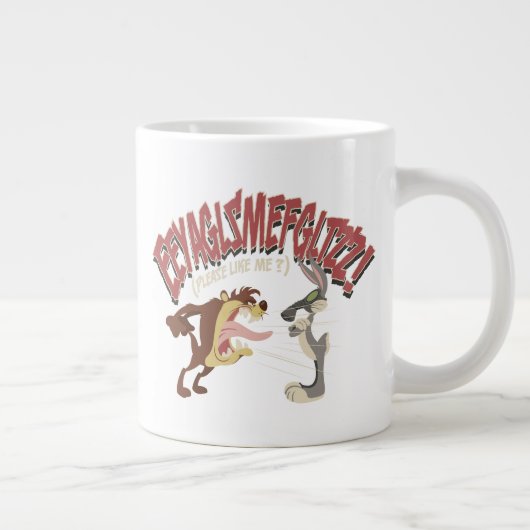 TAZ™ BUNNY™ 「私みたいに叫んでくれないか?」 ジャンボコーヒーマグカップ (右)