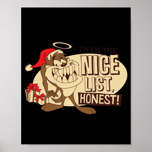 Taz Im On The Nice List ポスター (正面)