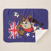 TAZ™ Team Australia Soccer Graphic シェルパブランケット (正面(横))