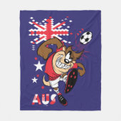 TAZ™ Team Australia Soccer Graphic フリースブランケット (正面)
