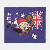 TAZ™ Team Australia Soccer Graphic フリースブランケット (正面(横))