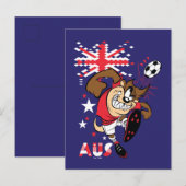 TAZ™ Team Australia Soccer Graphic ポストカード (正面/裏面)