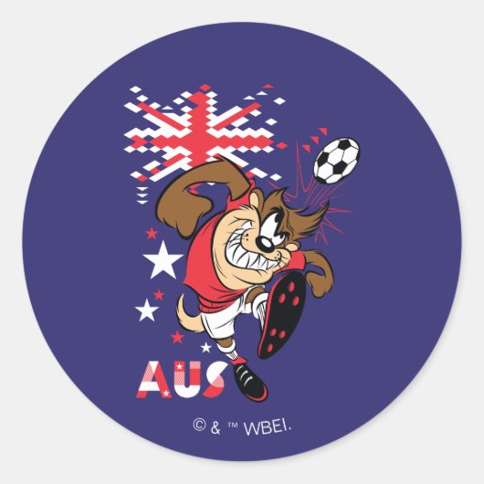 TAZ™ Team Australia Soccer Graphic ラウンドシール (正面)