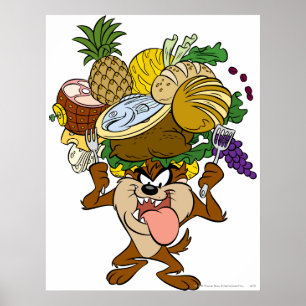 TAZ™ Thanksgiving Feast B/W 2 ポスター