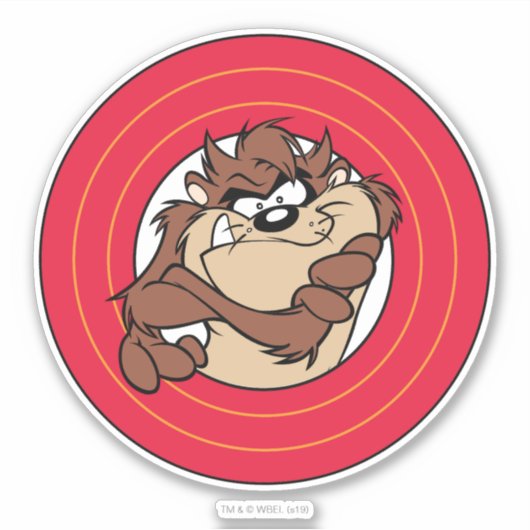 TAZ™ THROUGH LOONEY TUNES™ Circles シール (正面)
