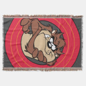 TAZ™ THROUGH LOONEY TUNES™ Circles スローブランケット (正面)
