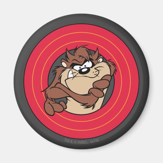 TAZ™ THROUGH LOONEY TUNES™ Circles マグネット (正面)