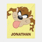 TAZ™ Tongue Out フリースブランケット (正面)