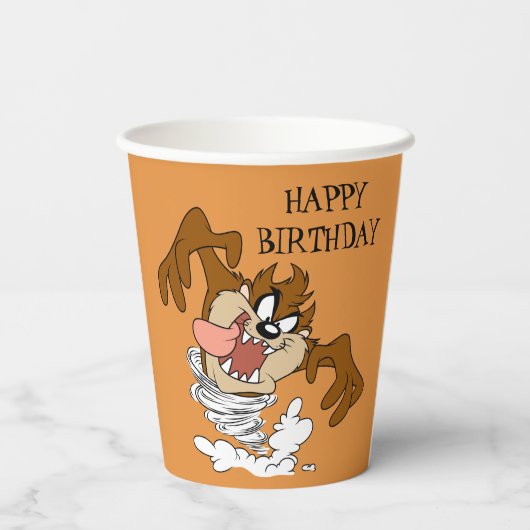 TAZ™ Whirling Tornado 紙コップ (裏面)