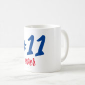 Taza #11 ever コーヒーマグカップ (正面右)