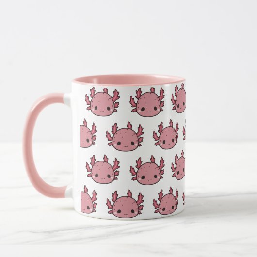 Taza ajolote rosa kawaii マグカップ (左)