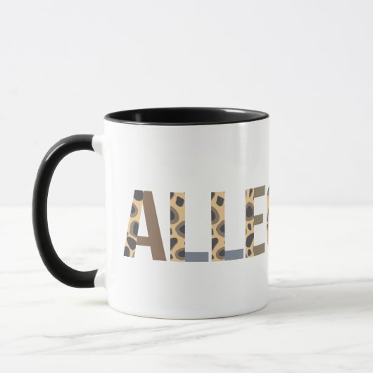 Taza Allegedly Animal Print Lettering マグカップ (左)