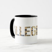 Taza Allegedly Animal Print Lettering マグカップ (正面左)