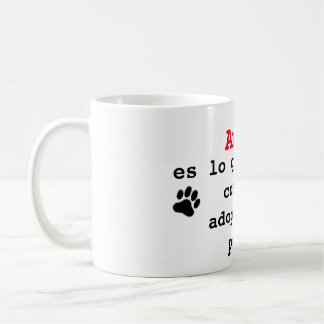 Taza amor es lo que sucede cuando adoptas un perro コーヒーマグカップ