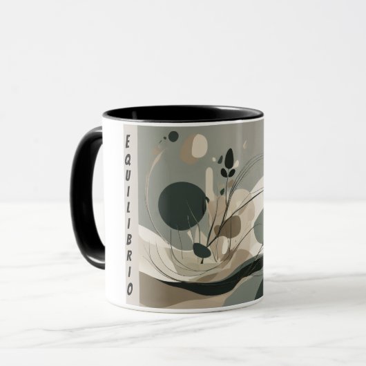 Taza Arte Minimal Equilibrio Natural マグカップ (正面左)