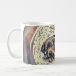 Taza Artística Relájate & Libros Perro Durmiendo コーヒーマグカップ