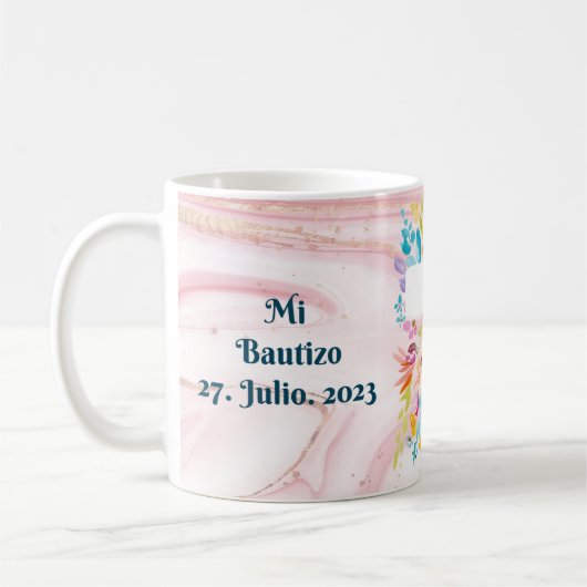 TAZA BAUTIZO PERSONALIZADA コーヒーマグカップ (左)