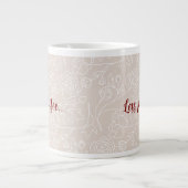 Taza beige con leyenda, Más café Menos problemas ジャンボコーヒーマグカップ (正面)