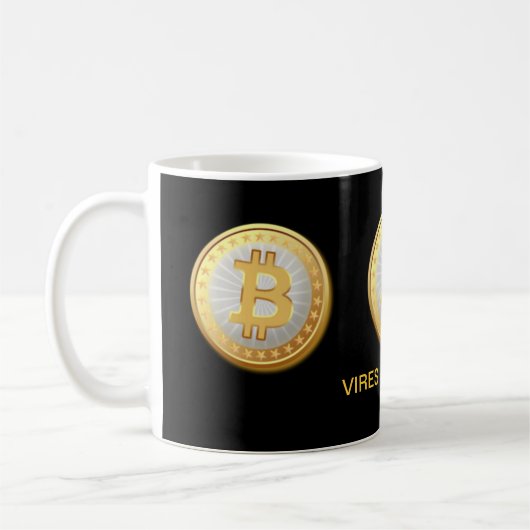 Taza Bitcoin - M1b コーヒーマグカップ (左)