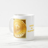 Taza Bitcoin - M2b コーヒーマグカップ (正面左)