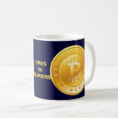 Taza Bitcoin - M4 コーヒーマグカップ (正面右)